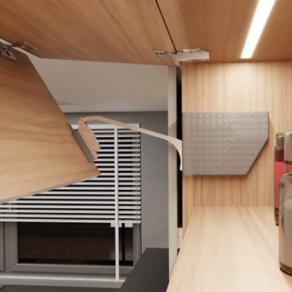 Picture of Eurolift Bifold Door System - Ht. 720mm - Right - with Mounting Plates, Central Hinges & Cover