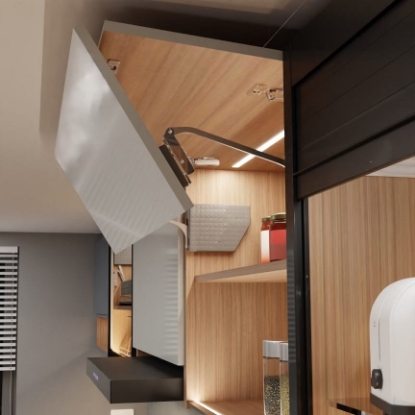 Picture of Eurolift Bifold Door System - Ht. 720mm - Left - with Mounting Plates, Central Hinges & Cover