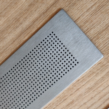 Picture of Aluminum Shutter Grill Micro, Anodized Silver / Brushed Aluminium -  150mm 