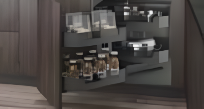 Picture of Magic Corner System Glass - Right/Left - with Shutter Mount - Anthracite