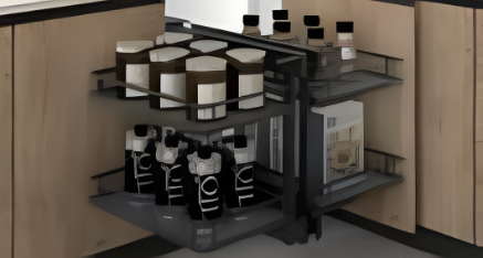 Picture of Magic Corner Double Pullout - Anthracite