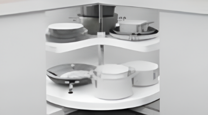 Picture of Corner Carrousel- Polymer - White/Anthracite