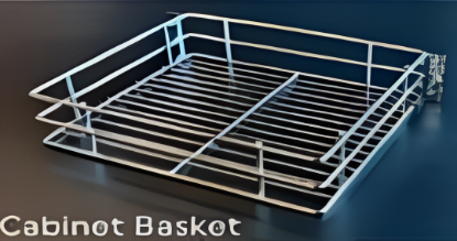 Picture of Cabinet Basket for Kitchen Pantry Unit  600mm - Soft Close- SS 304 - Single  Basket - stainless steel