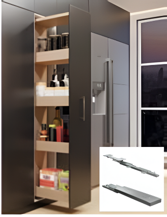 Picture of Cupboard Pullout  System - 50 - Zinc Plated White