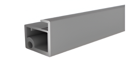 Picture of Aluminium Glass Shutter Profile with 4mm sleeve for Recessed Hinge 25