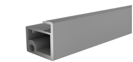 Picture of Aluminium Glass Shutter Profile with 4mm sleeve for Recessed Hinge 25