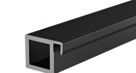 Picture of Aluminium Glass Shutter Profile with 4mm Sleeve for Recessed Hinge 35