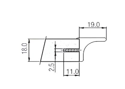 Picture of AI.Profile Cabinet  Edge-Special  Finish/Anodized Gold - Special Finish