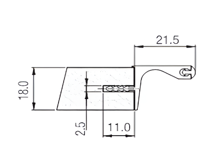 Picture of AI.Profile Cabinet  Edge with Bumper-Chrome/Champagne - Brushed Gold/Chrome Plated
