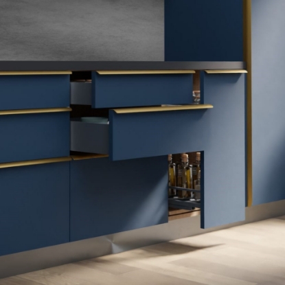 Picture of  Edge Profile Handle  2 -18mm - Anodized Sliver / Anodized Black