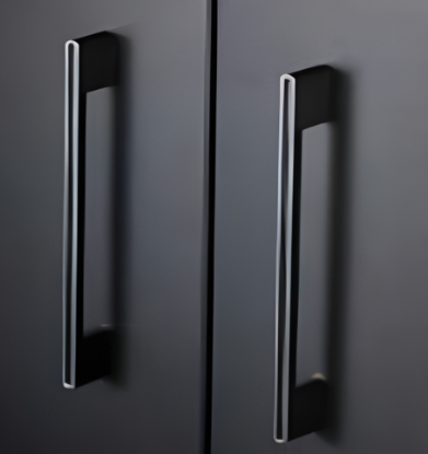 Picture of  Zinc Handle - T - 96/128mm - Black with Chrome 