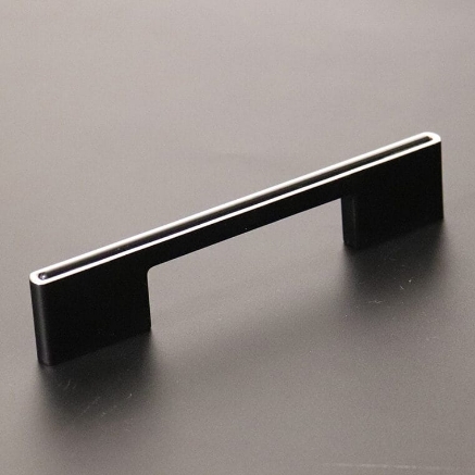 Picture of  Zinc Handle - T -  288/320mm - Black with Chrome 
