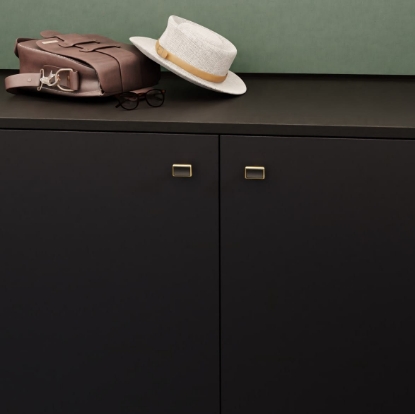 Picture of Zinc Knob - V - Gold with Black