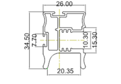 Picture of Shutter Profile - Vertical Handle - Black