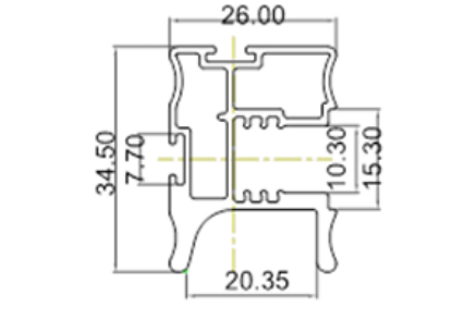 Picture of Shutter Profile - Vertical Handle - Black