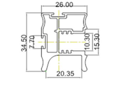 Picture of Shutter Profile - Vertical Handle - Special Finish