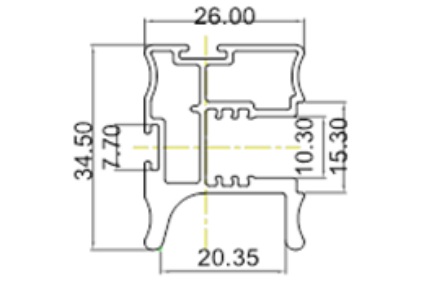 Picture of Shutter Profile - Vertical Handle - Special Finish