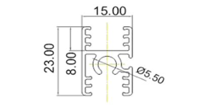 Picture of  Shutter Profile - Top/Mid - Champagne/Brushed Gold