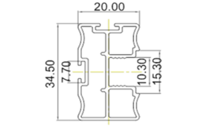 Picture of Shutter Profile - Vertical - Brushed Gold