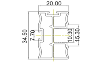 Picture of Shutter Profile - Vertical - Brushed Gold