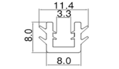 Picture of  Sleeve for Hi Slide Walk-in Wardrobe 4mm Glass(optional) - Clear Finish
