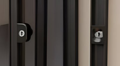 Picture of Walk-in Sliding Push Lock - Glass / Board - Black/Brushed Gold/Special Finish/Champagne Gold