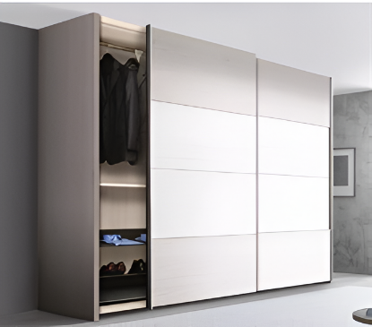 Picture of HI SLIDE TOPPER 18-20-2 Doors - complete 2 door fitting with top & bottom soft close attachment kit - Zinc Plated White