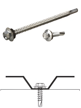 Picture of Valley Fixing - C-1022 Steel - 12-14 x 25