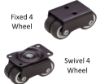 Picture of Swivel 4-Wheel (Nylon), Load/Wheel: 50Kg