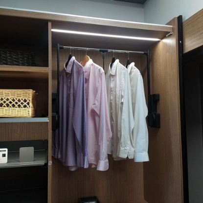 Picture of Wardrobe Lift Side Mount -10 Soft - Grey/Black