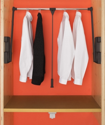 Picture of Wardrobe Lift Side Mount - 12 - Anthracite/Brown/Black