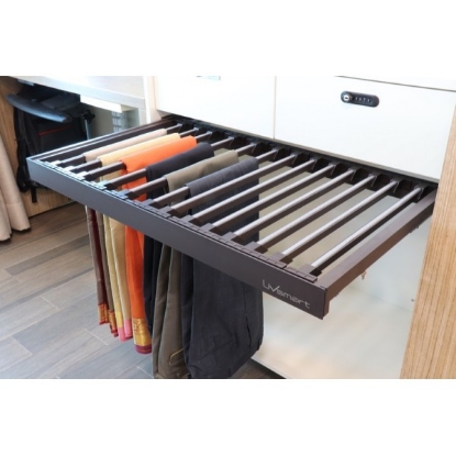 Picture of Wardrobe PuIlout 2 Trouser / Saree (Soft Close) (With 13  Hangers) - Anthracite