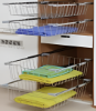 Picture of Pullout Basket for  Wardrobe (Please  place order for Zipco Slides  2/1/STDS45 ZW to  use with Pullout Basket for  Wardrobe.Prices of  slides not included) - Satin Stainless Steel