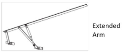 Picture of Pro-Lift Bed Fittings - Regular Extended Arm (w/o Gas Lifts) - Anthracite