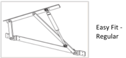 Picture of Pro-Lift Bed Fittings - Easy Fit - Extended Arm - 30 (w/o Gas Lifts) - Anthracite