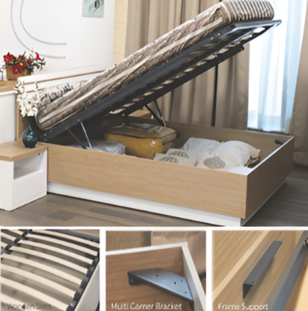 Picture of Pro-Lift Bed System  (Lift System, Frame  - with Slats, Mounting Bracket Kit and Bed  Crossbar Support  Without Gas Lifts) - Anthracite