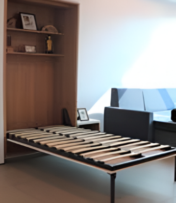 Picture of Wall Bed - Single  (Complete  Fittings with  Frame, Slats and  Manual Legs) - Anthracite