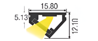 Picture of Linear Slim 6 - for Cabinets (Surface Mount) - Silver/Brown