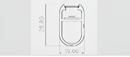 Picture of Linear Wardrobe Oval - Silver