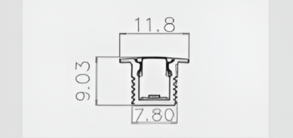 Picture of Linear Recess  9mm - Silver