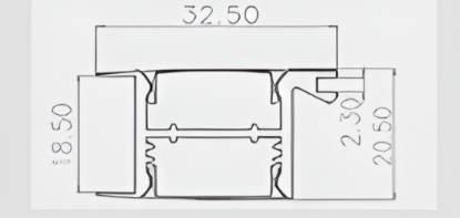 Picture of Linear 2 Way  18mm - H with  Hand Shake Sensor(Cabinet  Shelf Edge Handle) - Silver