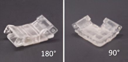 Picture of Strip Light  Connector 8mm - LED to LED 180° - Clear Finish