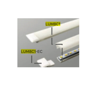 Picture of End Cap for  LUM8C1 - White