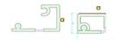 Picture of Cable Cover Profile  (with adhesive) - Grey/White