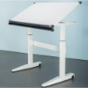 Picture of Smart Lift Drawing  Table - Gas Lift (With  Table Top) - White
