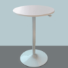 Picture of Smart Lift Single Leg - Gas Lift (With Round Table Top) - Center Pole - White