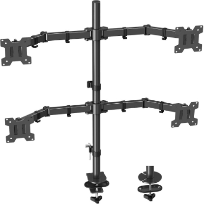 Picture of Multi Screen Monitor Arm 4 - Edge Mount - Black