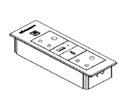 Picture of 6 Module Electric Box - Top Mount (2 Power +1 USBC +1 USBA + Switch with 2mtr chord plug)