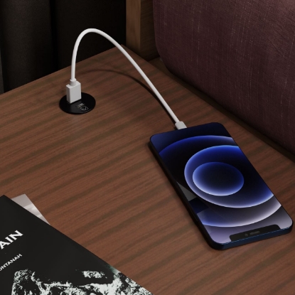 Picture of USB A & C type Round Table Socket