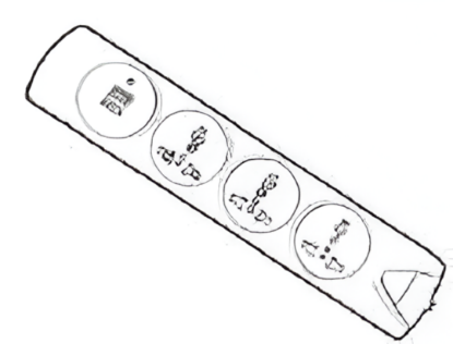 Picture of Extension Cord with Spike Guard (1 Switch +3 Power Socket +1 USB A & C Socket)